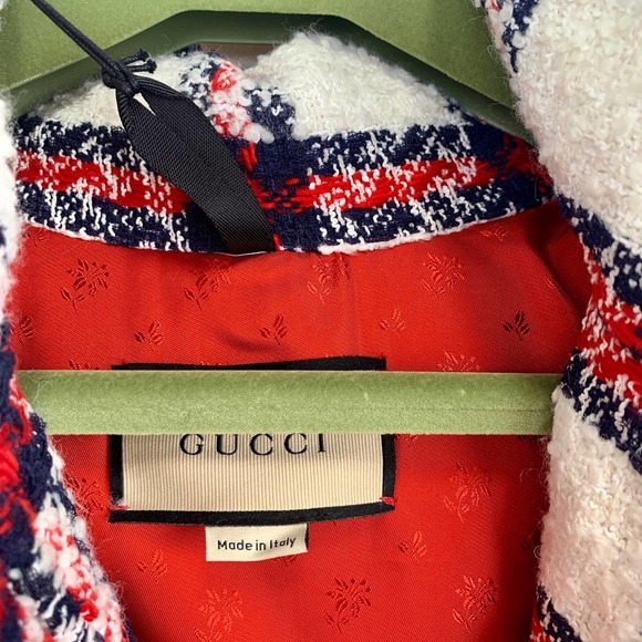 NWT Gucci tweed check-print jacket Size 42 - Picture 10 of 16